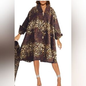 KaraChic by NF Leopard Print Lightweight Overpiece OSFM (5358)
